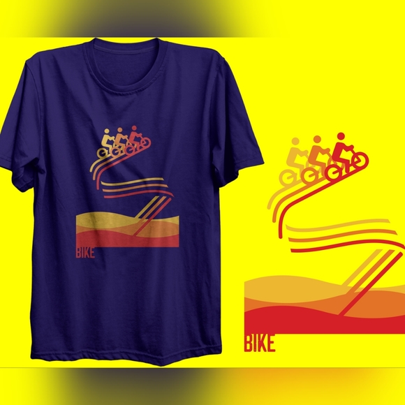 Bicycle Short Sleeve T-shirt Apparel Graphic T Shirt Bike Cyclist Lifestyle Love - Picture 1 of 1